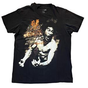 Bruce Lee Adult LG Focused Rage Graphic T-shirt